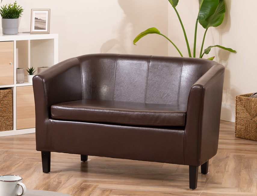 2 seater leather sofa store and chair