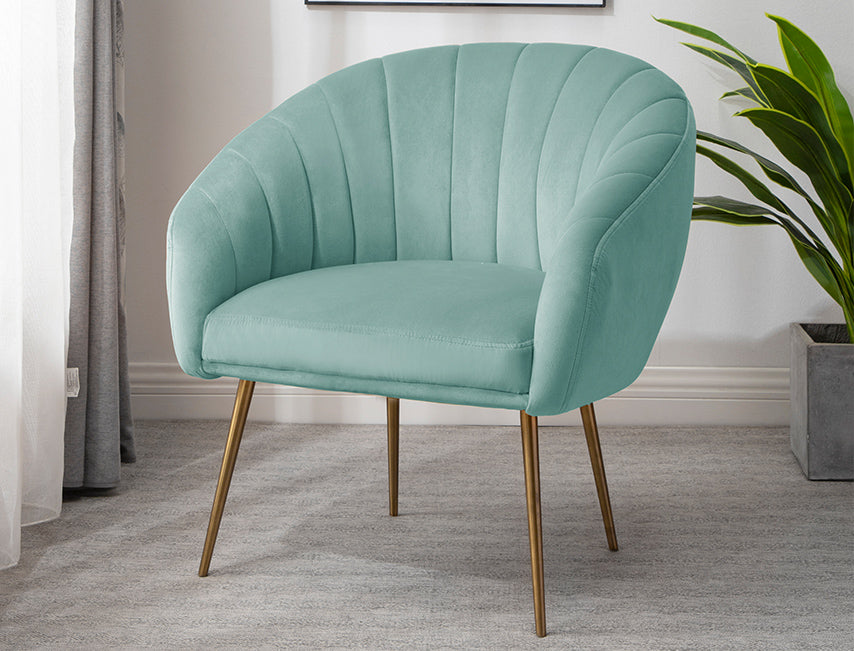 Teal and deals gold accent chair