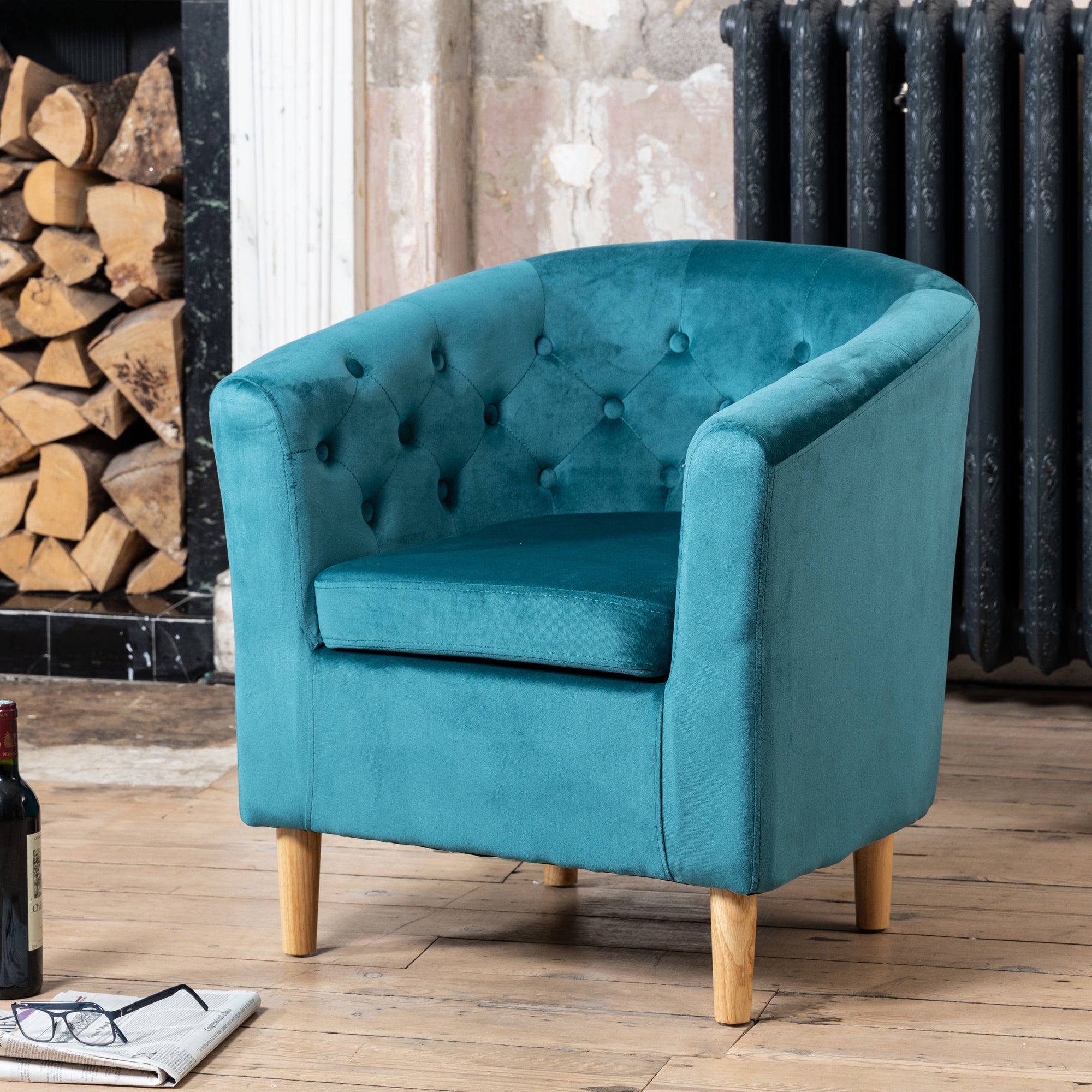 Teal best sale tub chair