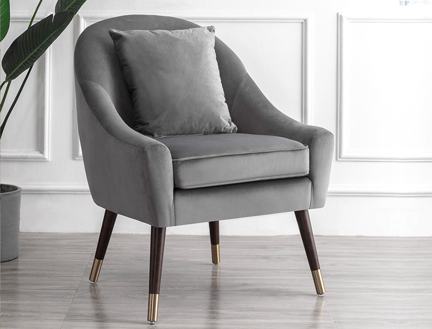 White gold store accent chair