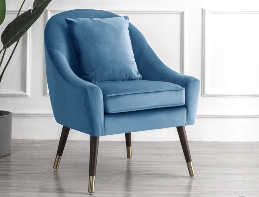 Baby blue store accent chair